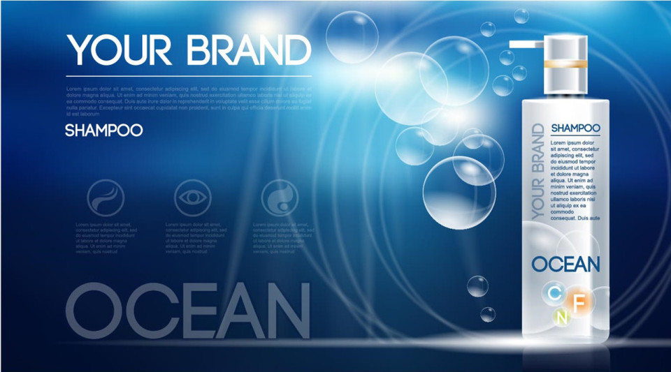 洗發(fā)水廣告海報(bào)設(shè)計(jì)矢量素材 打造活力四射的視覺魅力